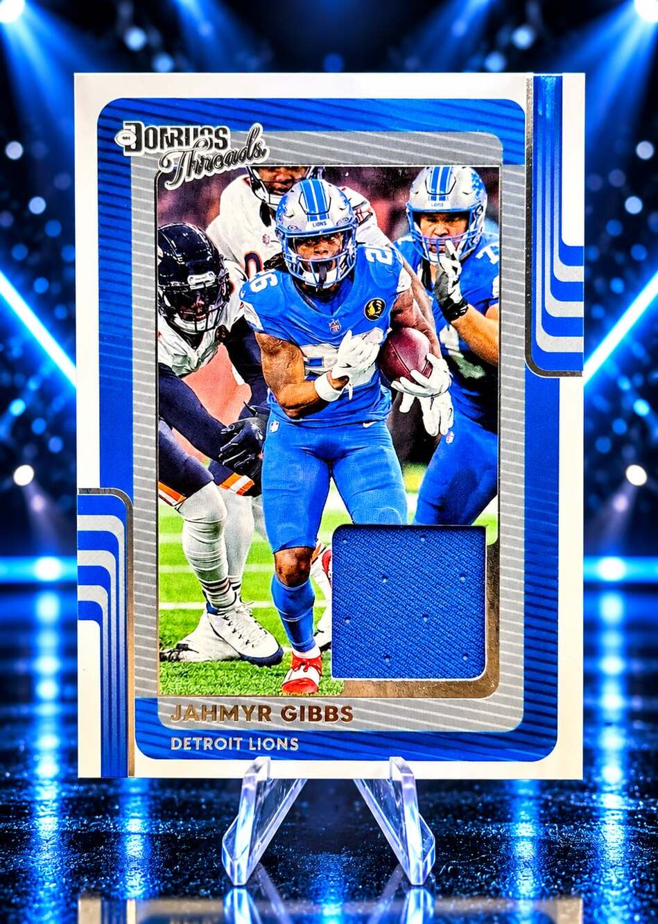 Jahmyr Gibbs Panini Donruss Threads Patch NFL Football Card Detroit Lions RARE